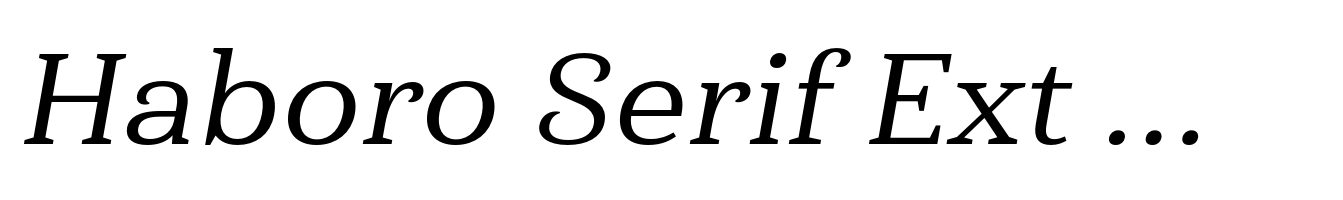 Haboro Serif Ext Medium It